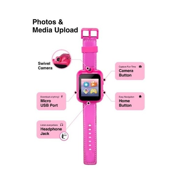 iTech Junior Girls Headphone & Smart Watch Set - Pink Pom Pom Z107 - Picture 10 of 10